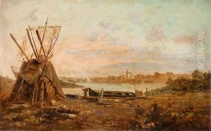 Vista Fluvial, Probablemente Del Guadalquivir by Ramon Alorda Perez