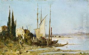 Fischerboote Am Golf Von Neapel by Robert Alott
