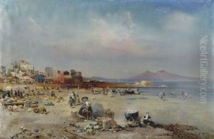 Veduta Di Napoli Da Mergellina by Robert Alott