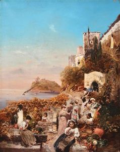 Market Day Along The Coast by Robert Alott