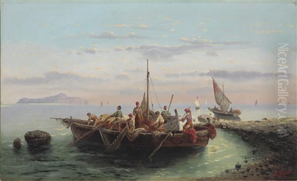 Fischerboote An Der Kuste Vor Capri - view 1