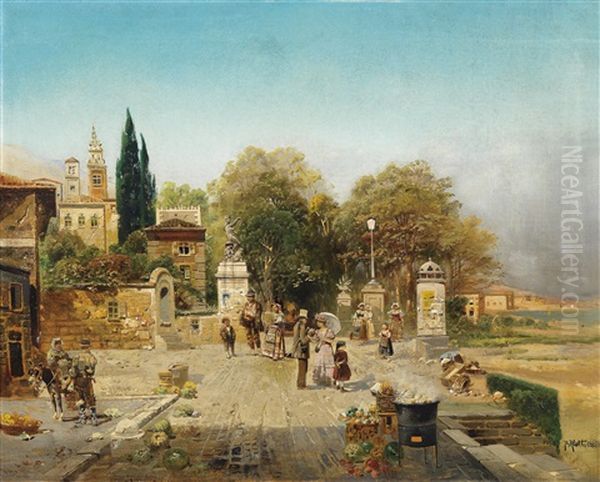 Sudliche Promenade Mit Obstverkaufer - view 1