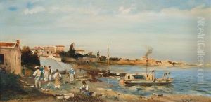 On The Shore Near Naples by Robert Alott