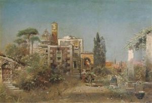 View Of An Italian Town by Robert Alott