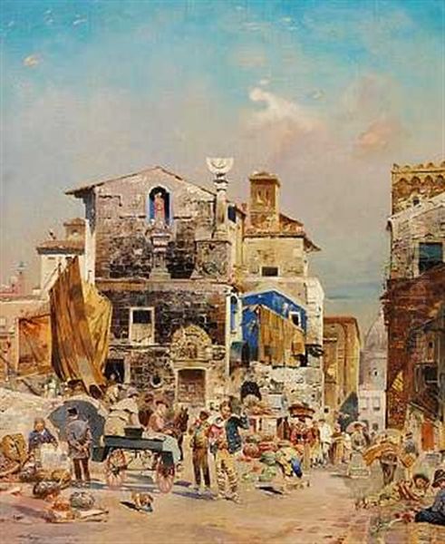 Markedsdag I En Italiensk By - view 1