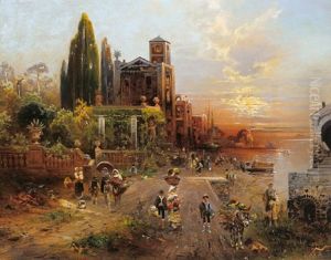 Torre Del Greco Bei Neapel (?) by Robert Alott