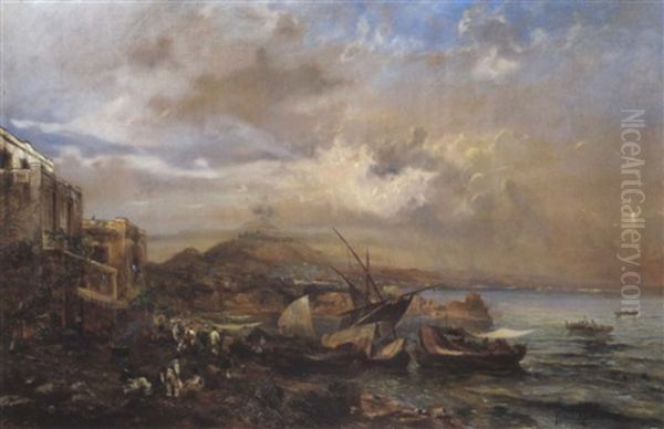 Fischer In Einer Bucht Von Neapel - view 1