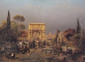 Blumenverkauferinnen (via Appia?) Blumenverkauferinnen (via Appia?)