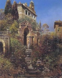 Sudliche Landschaft Mit Italienerin Sudliche Landschaft Mit Italienerin