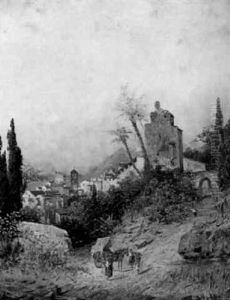 Blick Auf Ein Oberitalienisches Stadtchen by Robert Alott
