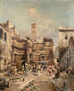A Roman Street Scene by Robert Alott