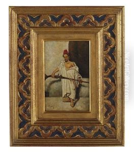 Turkish Rifleman In A Red Fez by Nicolas (Jimenez Caballero Navarro) Alperiz