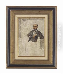 Portrait Of Don Elias Martin Hueso by Nicolas (Jimenez Caballero Navarro) Alperiz