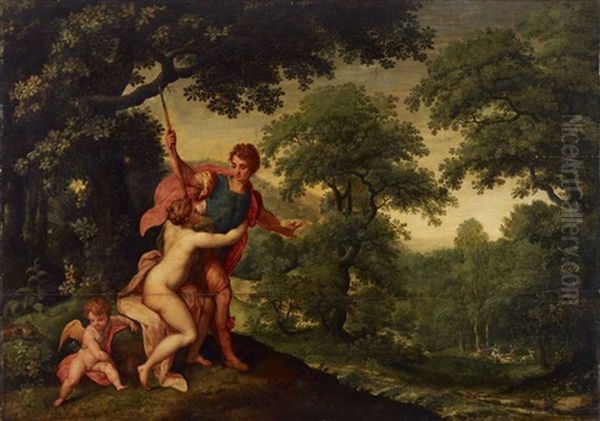 Grosse Waldlandschaft Mit Venus Und Adonis - view 1