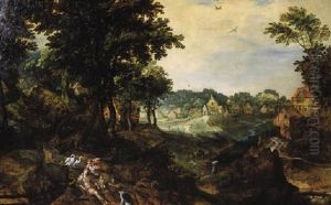 Venus And Adonis On A Country Road, A Village Beyond Venus And Adonis On A Country Road, A Village Beyond