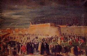 The Carnival In Antwerp by Denis van Alsloot