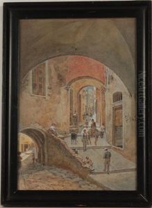Malerische Gasse In San Remo