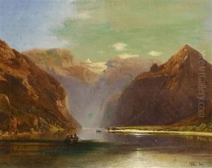 Der Konigssee Mit Verschneiter Konigsspitze Im Hintergrund by Franz Alt