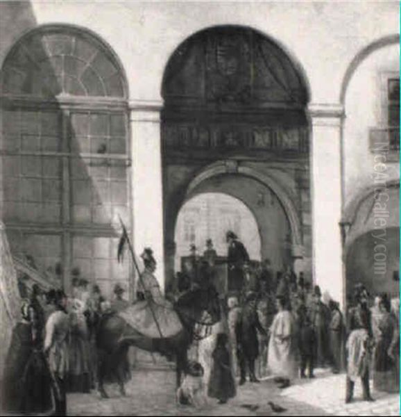 Ankunft Kaiser Ferdinands Beim Schweizertor In Wien, 1836 - view 1