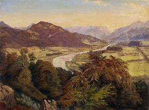 Gebirgslandschaft Mit Fluss