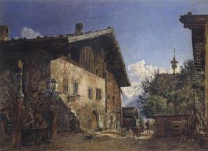 Altes Haus In Zell Am See by Rudolf von Alt
