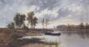 Il Tevere Nei Pressi Di Roma