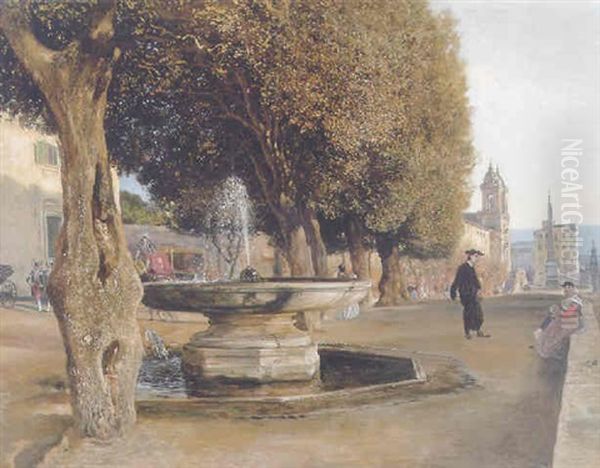 Der Brunnen Auf Dem Monte Pincio, Rom - view 1