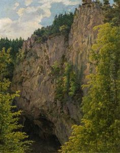 Bewaldete Felsschlucht Bewaldete Felsschlucht