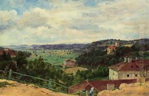 Blick Von Modling Gegen Gumpoldskirchen Und Baden
