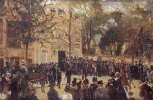 Vue De La Maison De Victor Hugo, 22 Mai 1885 by Francesco Saverio Altamura