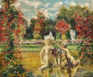 Impressionistisk Parklandskab Fra Versailles by Ioannis (Jean H.) Altamura