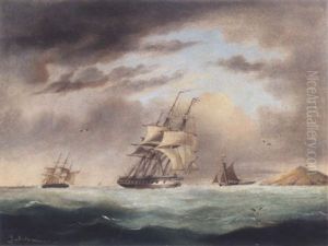 Sailing Off The Coast by Ioannis (Jean H.) Altamura