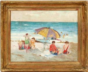 Couples Seated By Beach Couples Seated By Beach