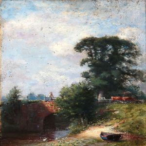 Summer Day At A Stream by John Brown Abercrombie