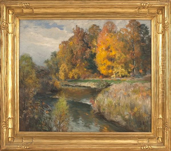 Autumnal River Landscape - view 1
