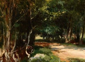 Path Through A Verdant Landscape by Mathias (Joseph) Alten