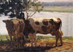 Kuhe Am Sandteich by Otto Altenkirch
