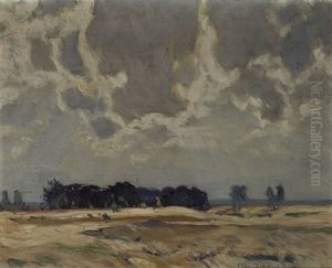 Weite Sommerlandschaft Mit Getreidefeldern by Otto Altenkirch