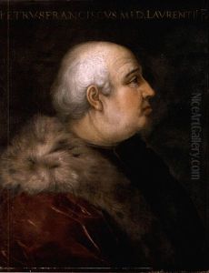 Portrait Of Pier Francesco Di Lorenzo Di Bicci De'medici Wearing A Fur-collared Crimson Coat