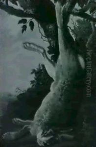 Erlegter Hase In Einer Landschaft by Anton Altmann the Elder