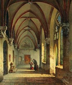 Kreuzgang In Der Ehemaligen Stiftskirche Jetzt Pfarrkirche Zu Neuburg Bei Murzzuschlag