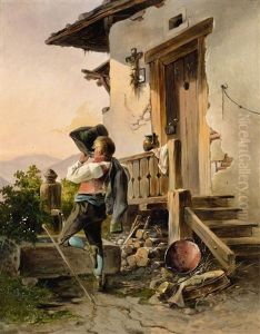 Rest And Refreshment By A Well by Anton Altmann the Younger