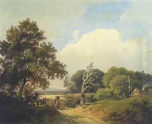 Reisigsammlerin Auf Dem Heimweg Reisigsammlerin Auf Dem Heimweg
