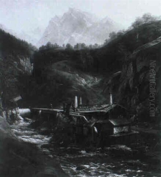 Alte Muhle Im Gebirgstal - view 1