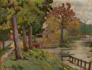 Autumn Day At The Lake Shore