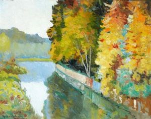Bord De Riviere En Automne