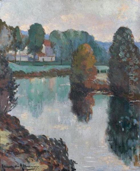 Paysage Du Grand Morin, Pres De Crecy En Brie (aujourd'hui Crecy La Chapelle) - view 1