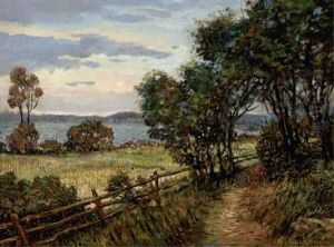 Coastal Landscape With Tree-lined Path by Alexandre Altmann