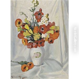Still Life Of Flowers In A Vase