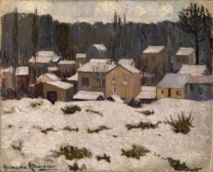Village In Winter by Alexandre Altmann